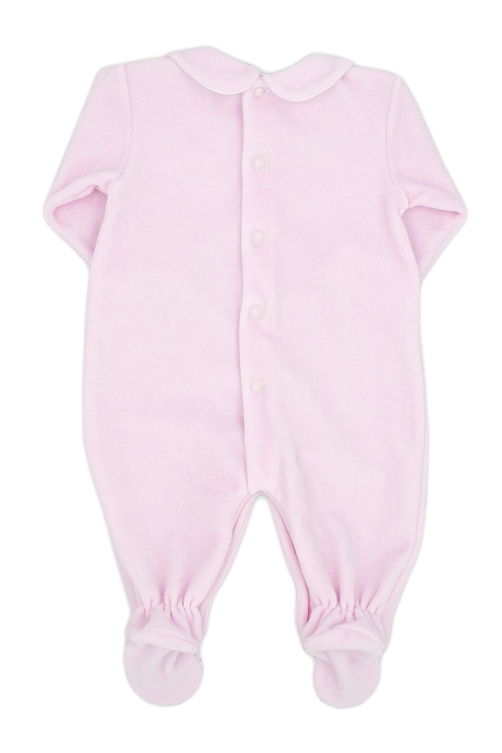 Rapife "Iris" Pink Velour Ditsy Floral Sleepsuit | Millie and John