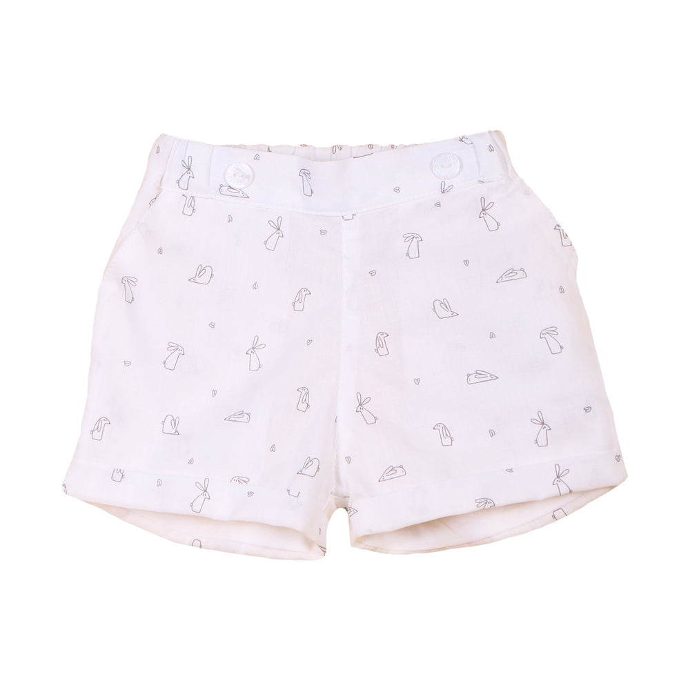 Wedoble Ivory Bunny Print Shorts & Top | Millie and John