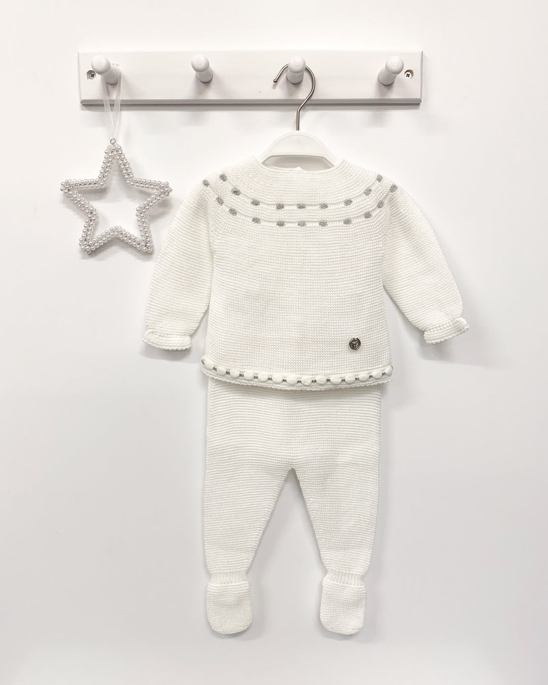 Nico Dingo Ivory & Silver Knitted Top and Leggings | Millie and John