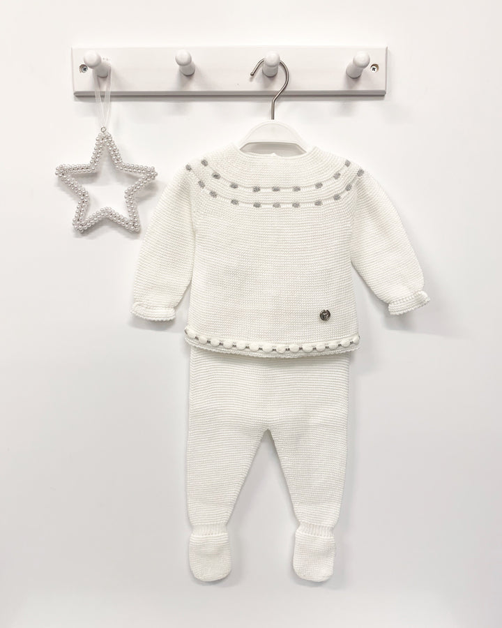 Nico Dingo Ivory & Silver Knitted Top and Leggings | Millie and John