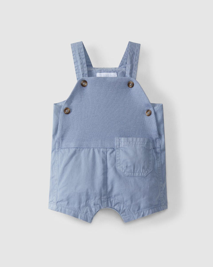 Laranjinha "Jesse" Dusky Blue Cord Dungaree Romper | Millie and John