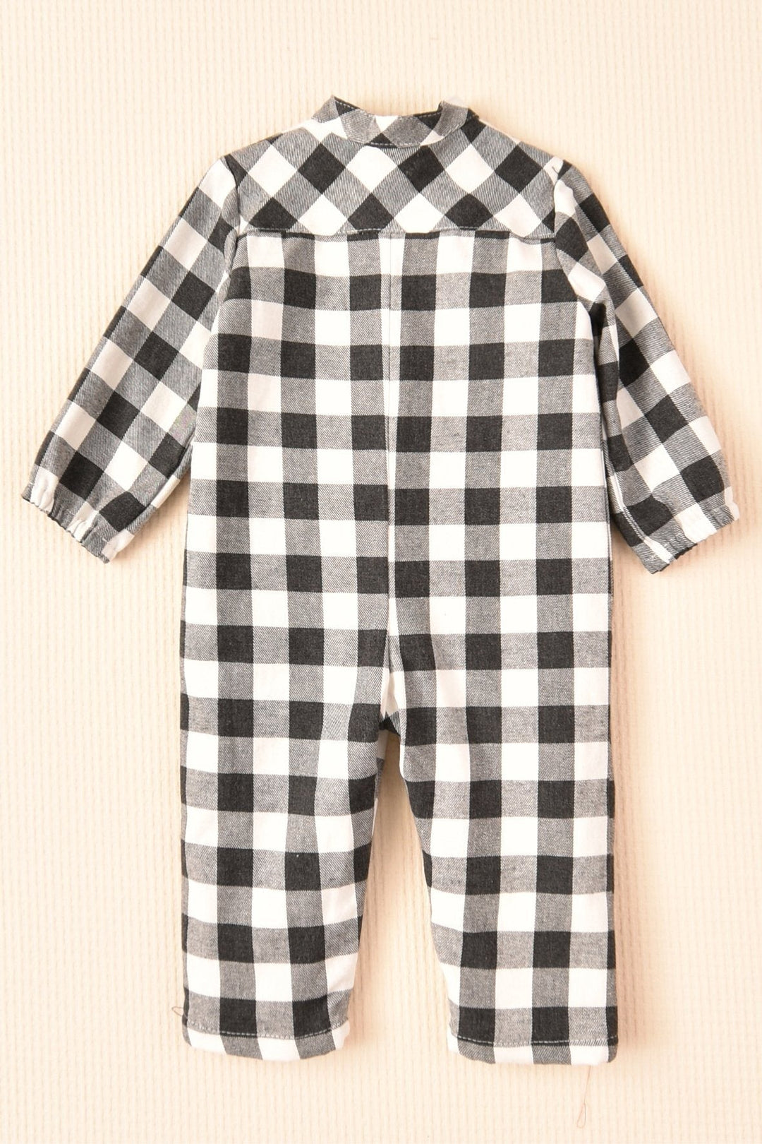 José Varón "Antonio" Black & White Gingham Romper - Millie and John