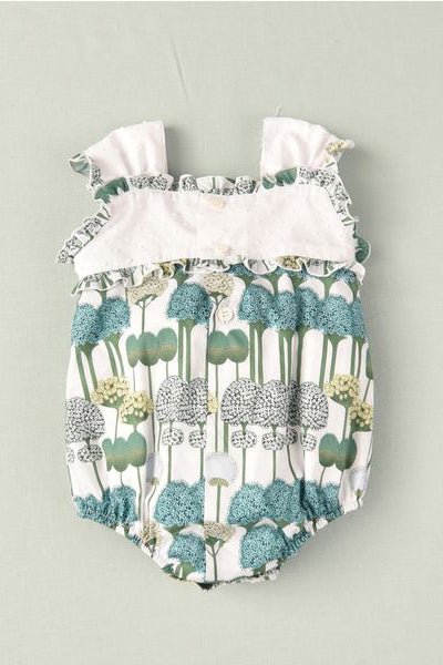 José Varón "Frances" Green Floral Shortie - Millie and John