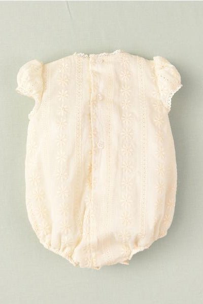 José Varón "Isa" Cream Lace Romper - Millie and John