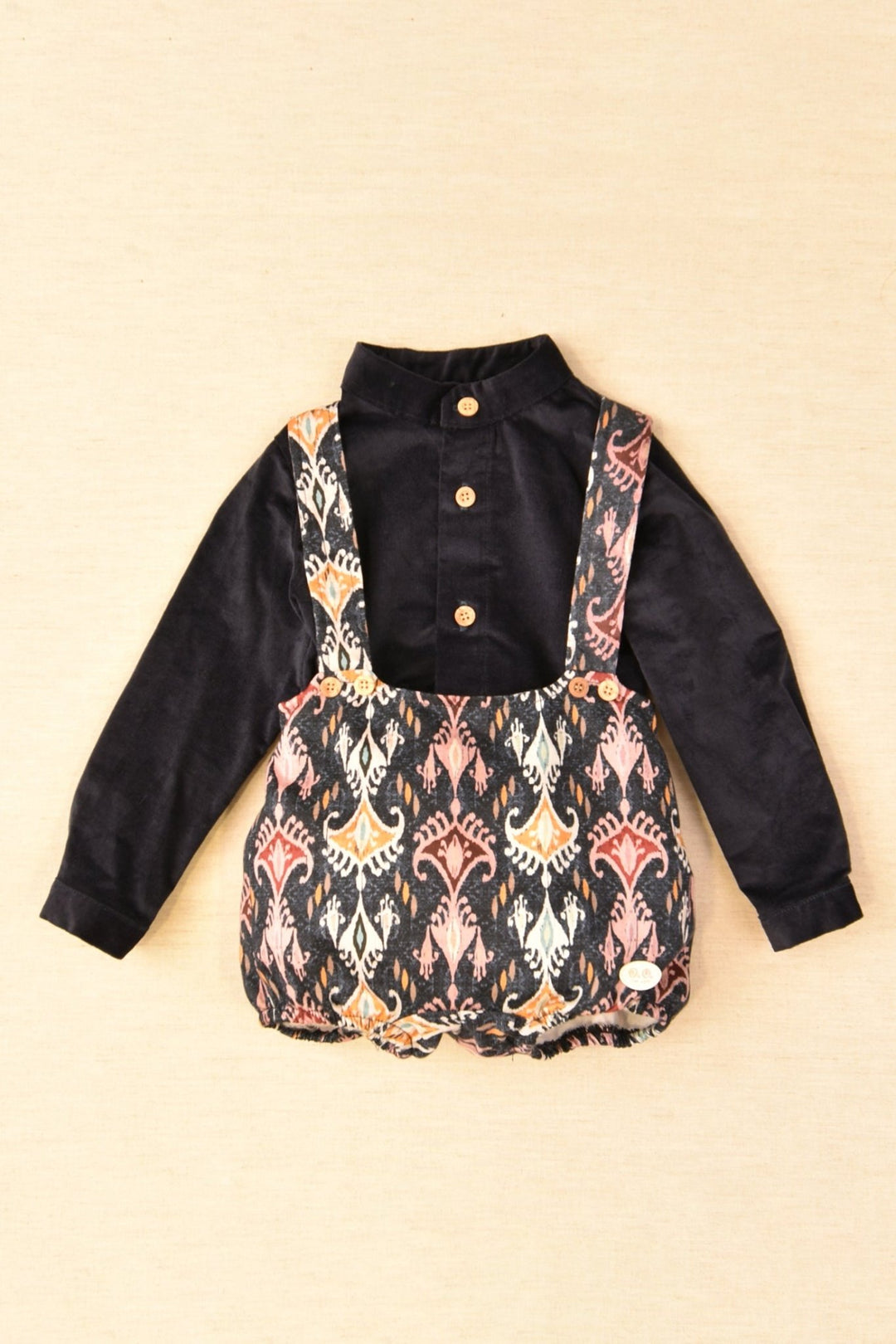 José Varón "Jaxon" Navy Shirt & Jacquard Print Jam Pants - Millie and John