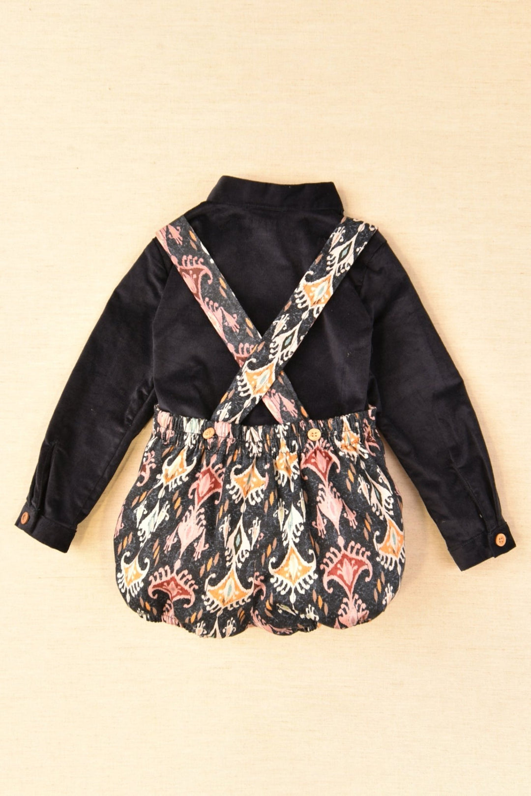 José Varón "Jaxon" Navy Shirt & Jacquard Print Jam Pants - Millie and John