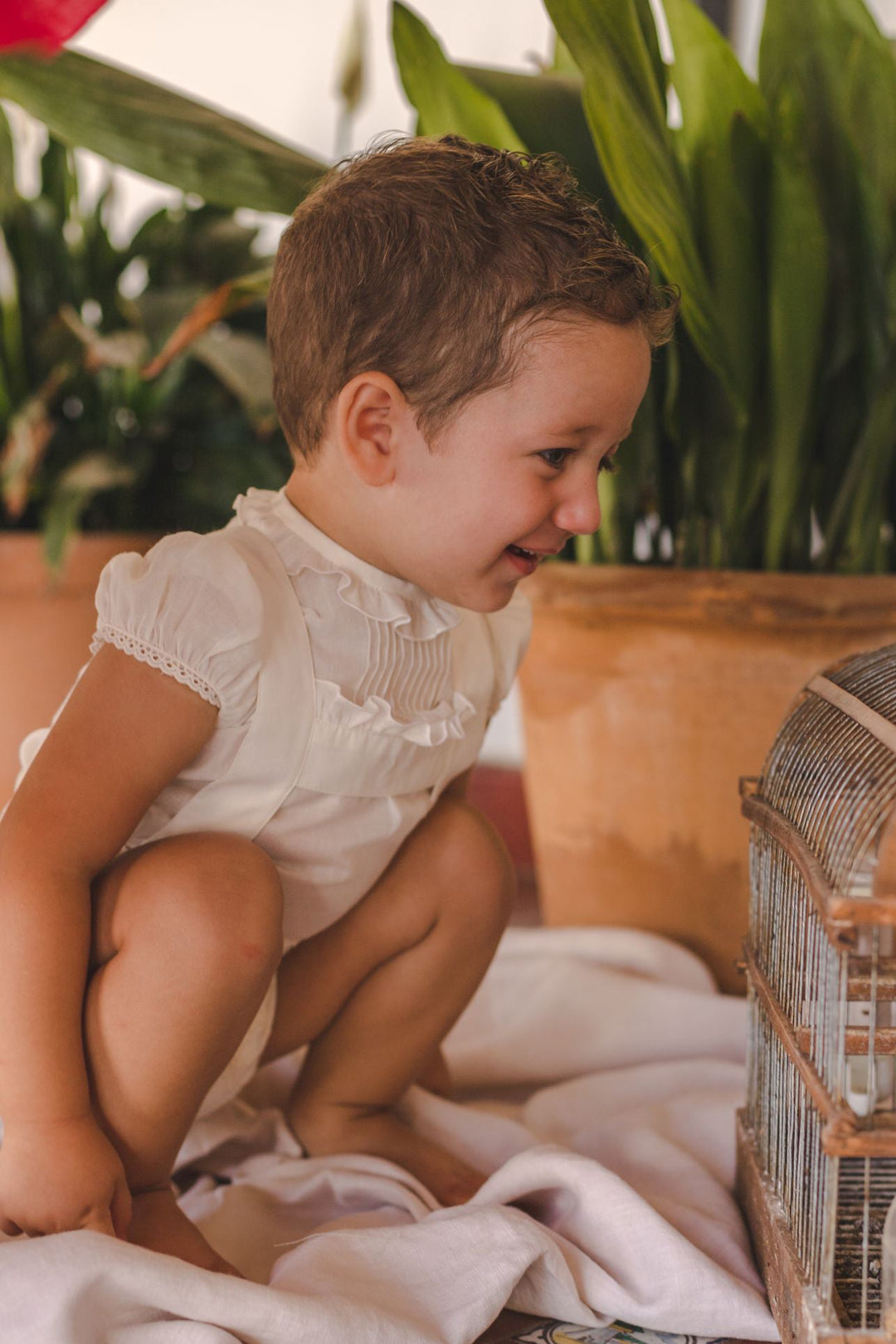 José Varón "Lake" Cream Lace Shirt & Jam Pants - Millie and John