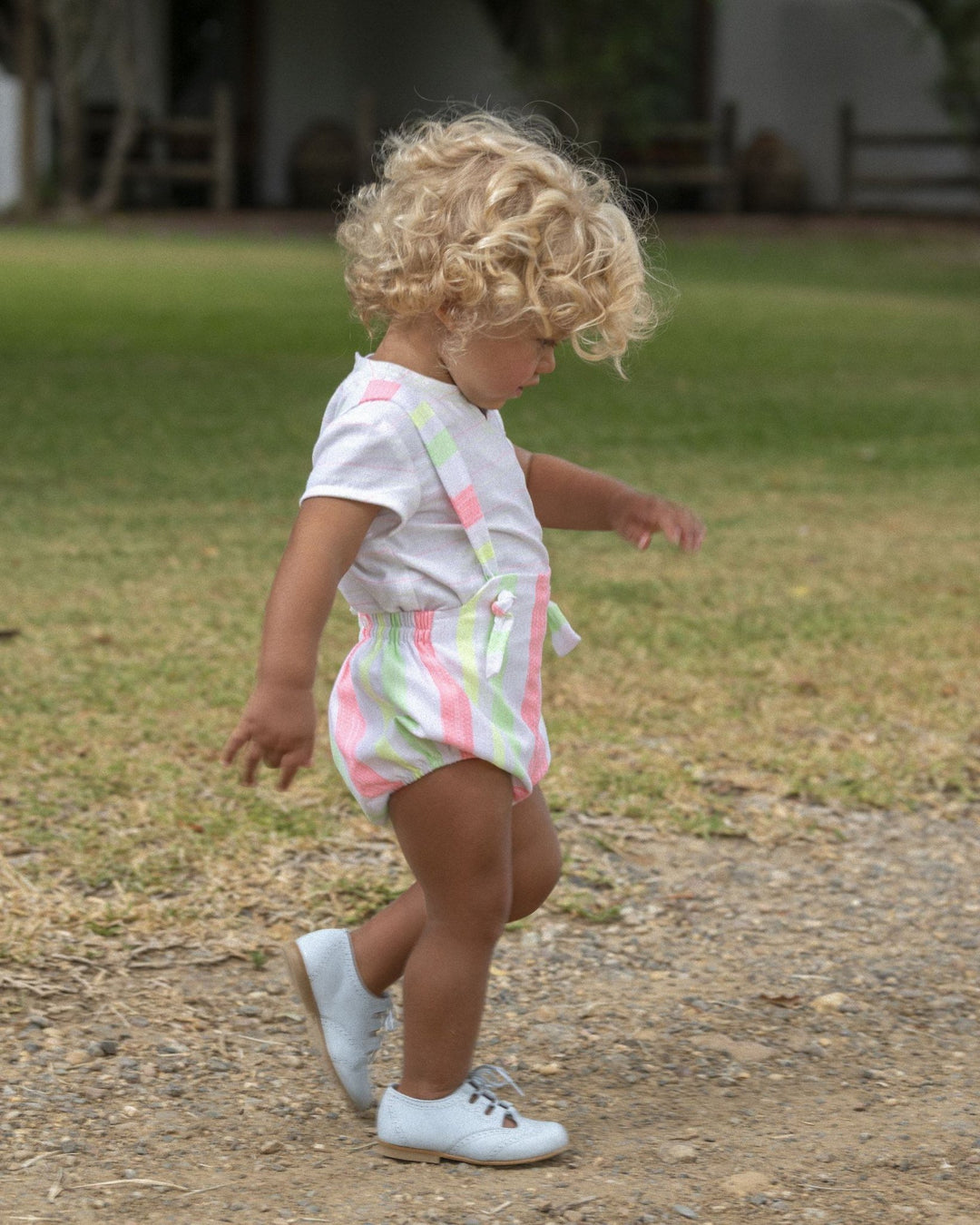 José Varón "Micah" Neon Stripe Shirt & Jam Pants - Millie and John