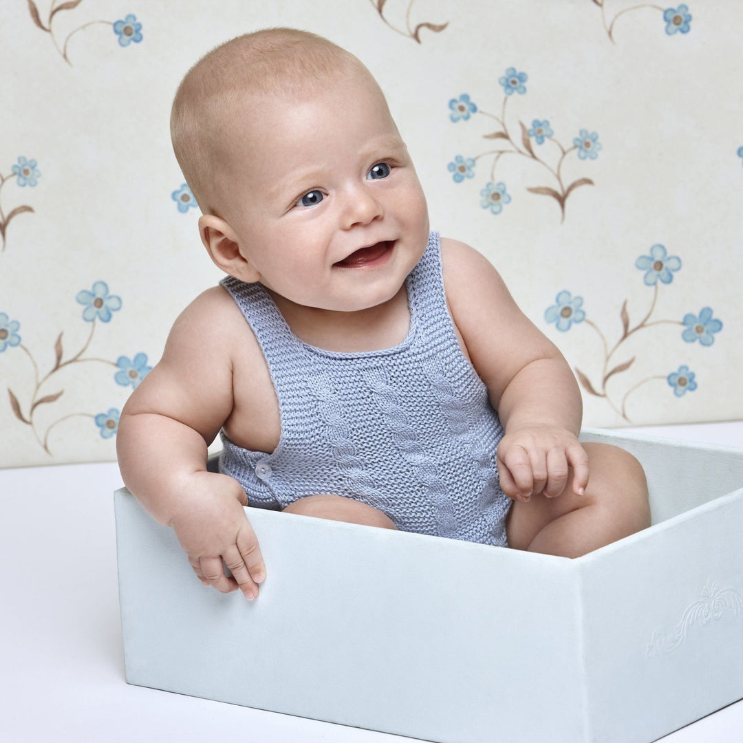 Juliana Cable Knit Dungaree Romper - Millie and John