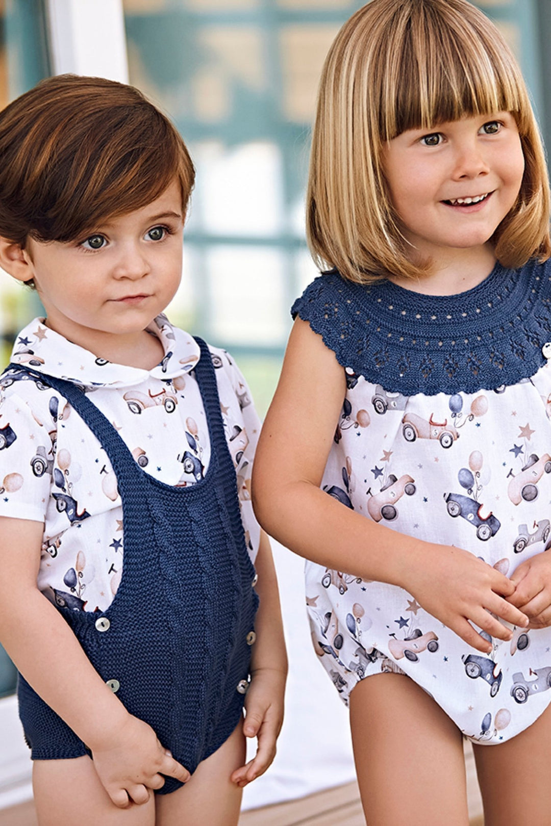 Juliana "Cruz" Midnight Blue Car Shirt & Dungaree - Millie and John