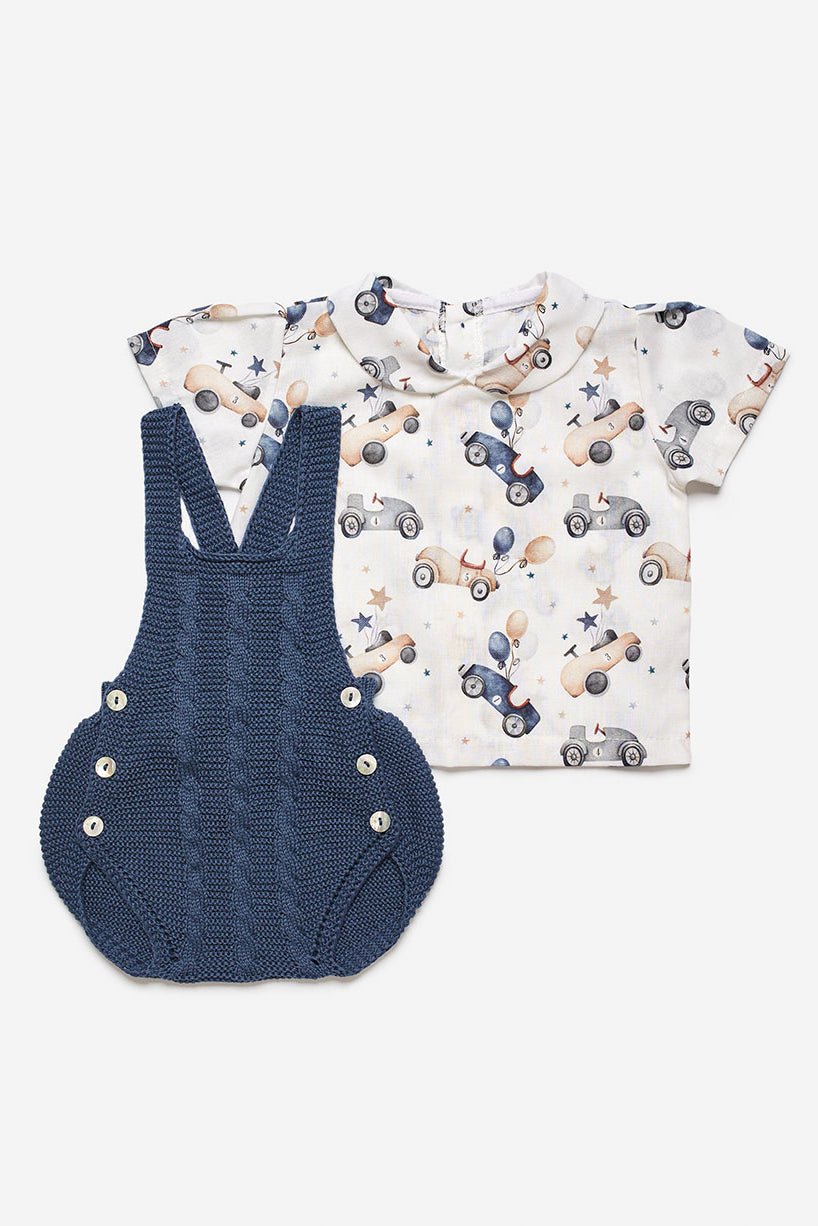 Juliana "Cruz" Midnight Blue Car Shirt & Dungaree - Millie and John