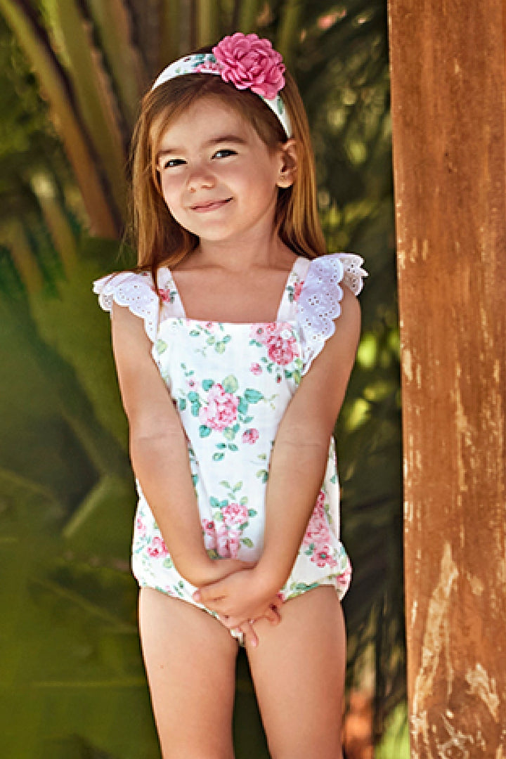 Juliana "Pippa" Fuchsia Floral Dungaree Romper - Millie and John