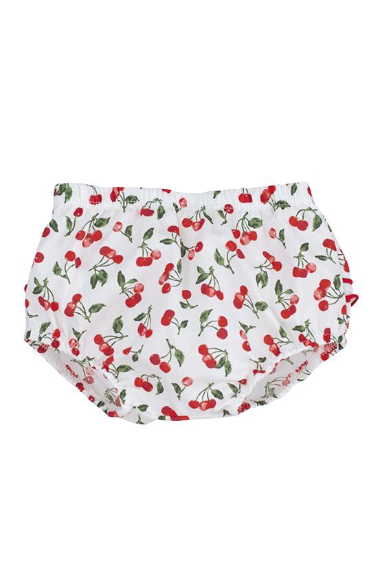 Calamaro "Kaia" Red Cherry Print Bloomers | Millie and John
