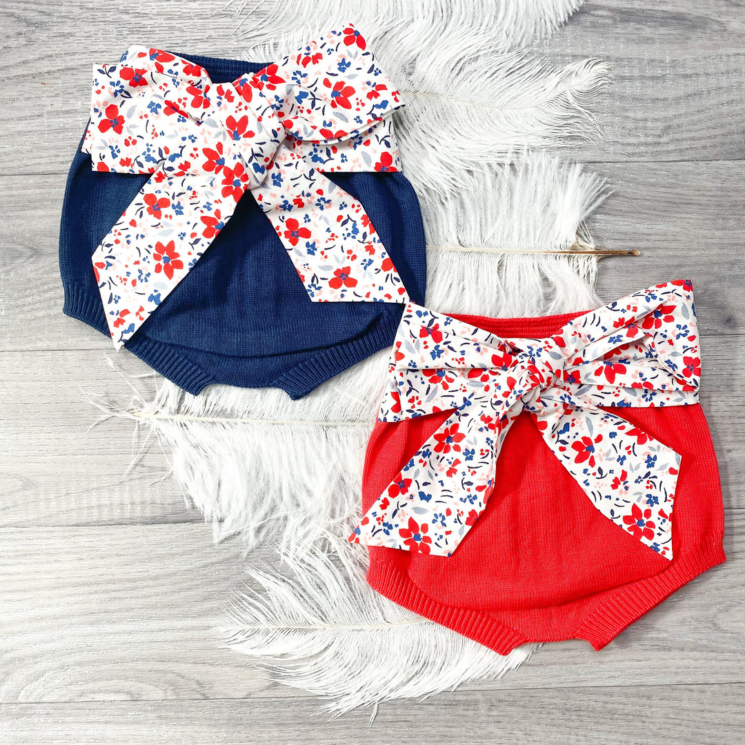 Wedoble "Kelsey" Floral Bow Bloomers | Millie and John