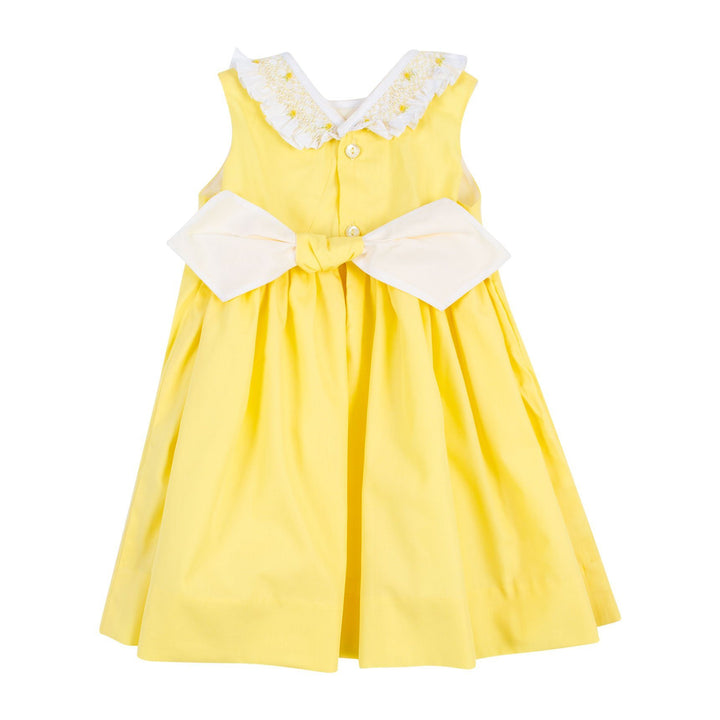 Kidiwi "Faustine" Lemon Smocked Collar Dress - Millie and John