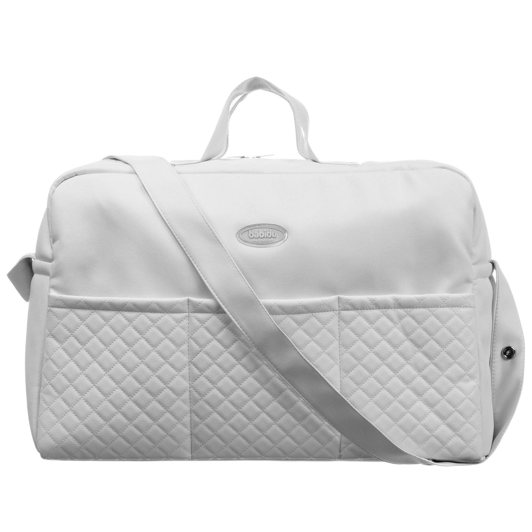 Babidu Large Grey Quilted Changing Bag | Millie and John