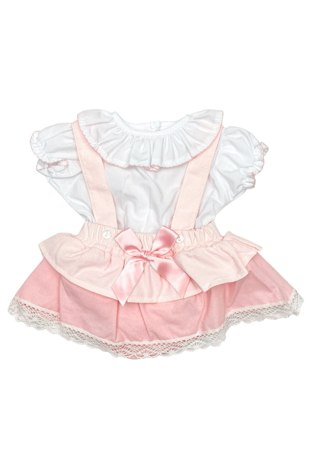 Little Nosh "Chloe" Blouse & Pink Bloomer Skirt - Millie and John