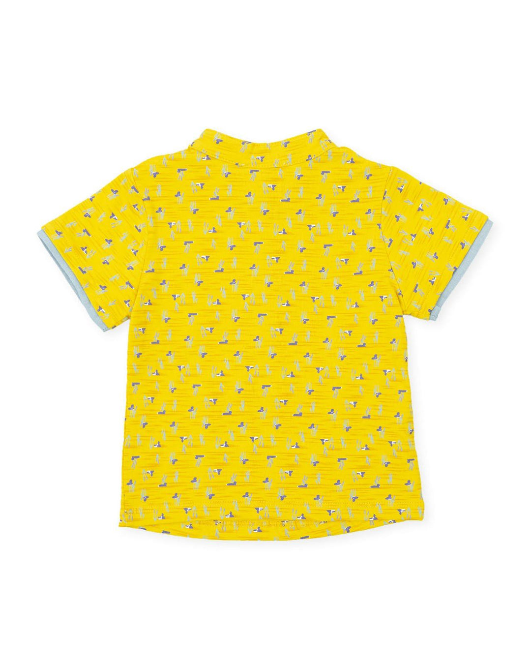 Tutto Piccolo "Luan" Yellow Shirt & Sage Green Shorts | Millie and John