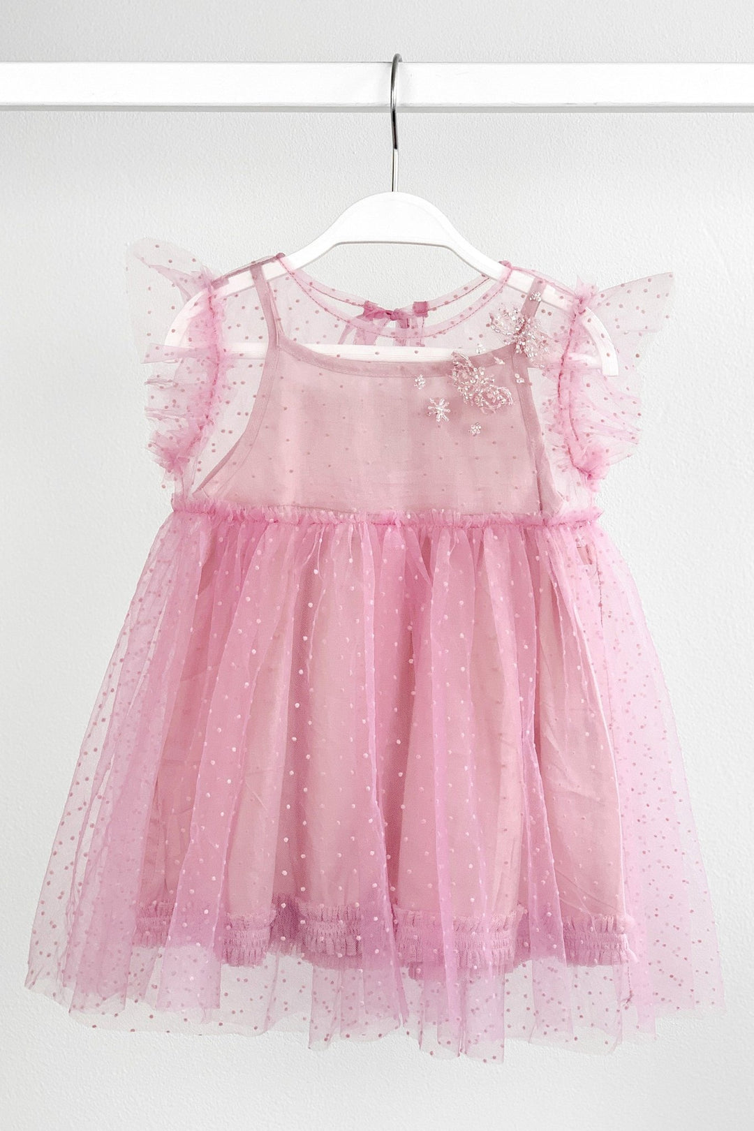 Luna Luna "Dixie" Raspberry Plumeti Dot Dress - Millie and John