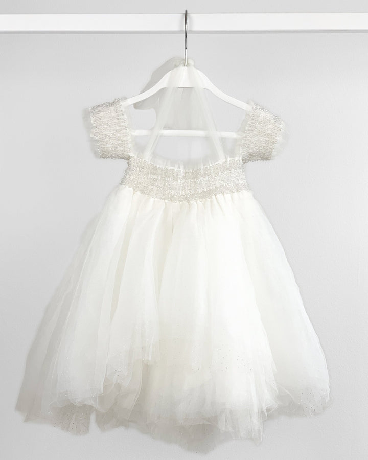 Luna Luna "Elise" White Beaded Sparkle Tulle Dress - Millie and John