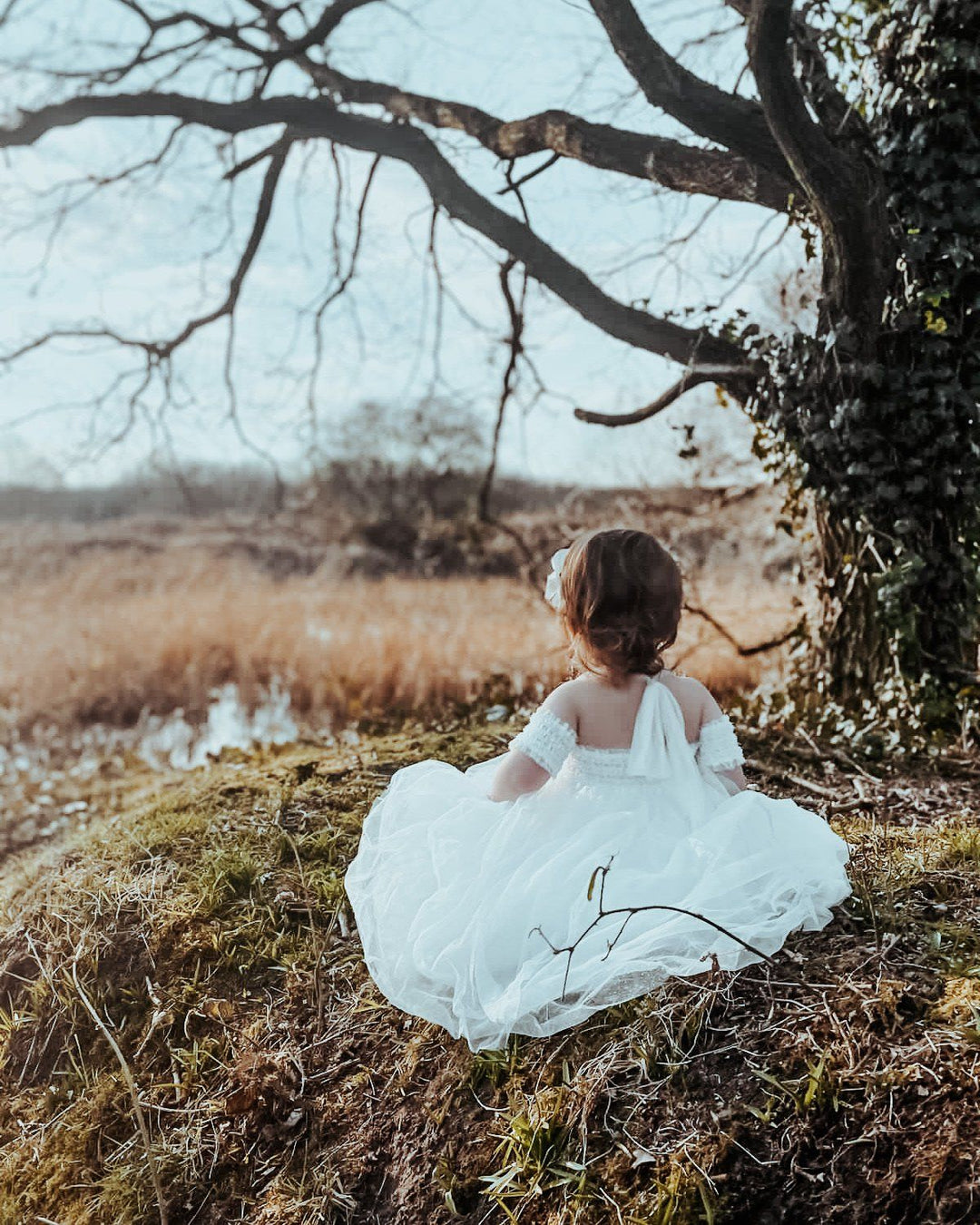 Luna Luna "Elise" White Beaded Sparkle Tulle Dress - Millie and John