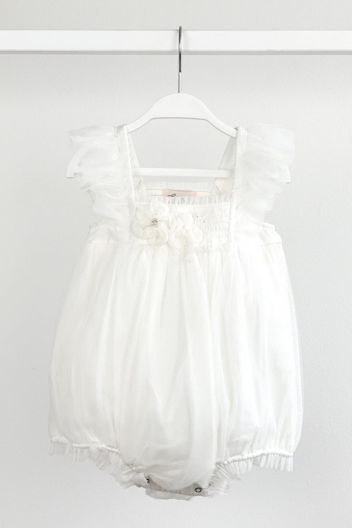 Luna Luna "Evelina" White Fairy Wing Romper - Millie and John