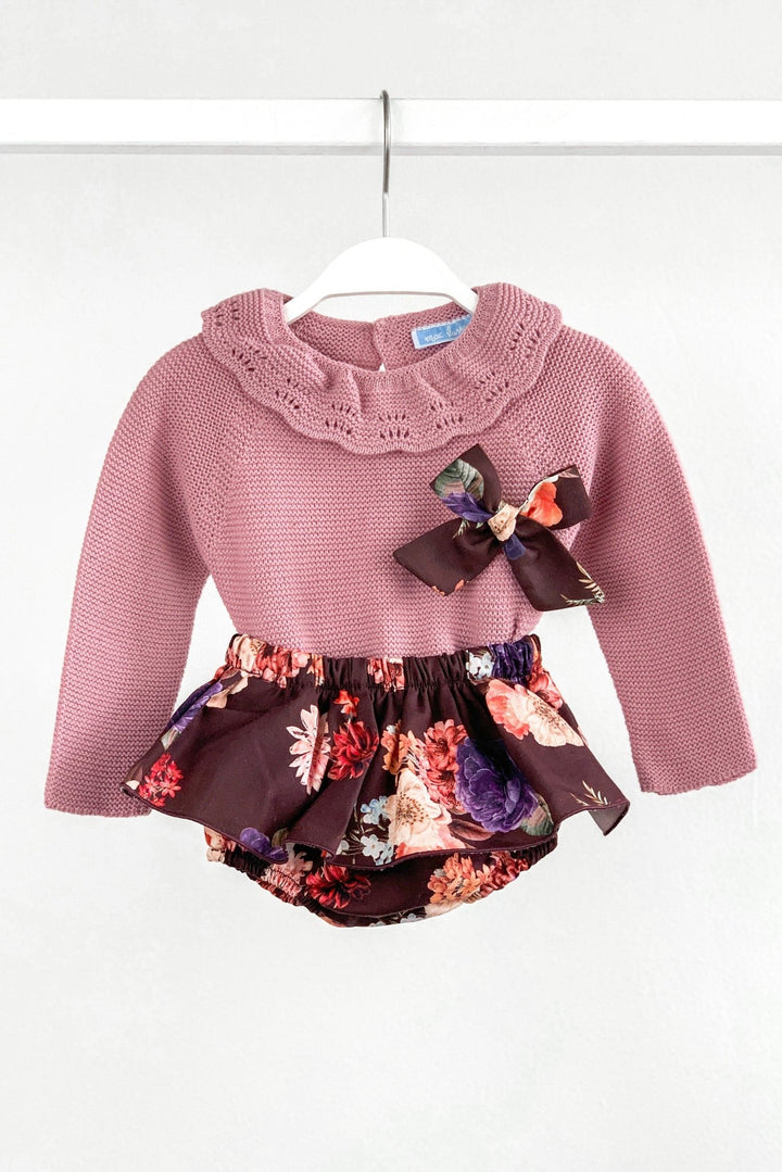 Mac Ilusión "Darcie" Blouse & Floral Tutu Dungaree Romper - Millie and John