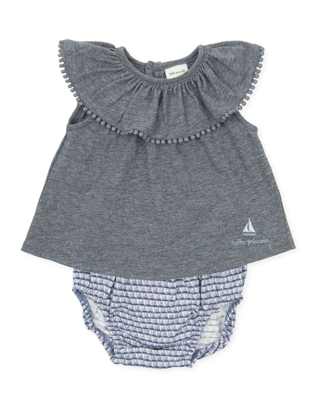 Tutto Piccolo "Maggie" Sailboat Print Bloomers & Blouse | Millie and John
