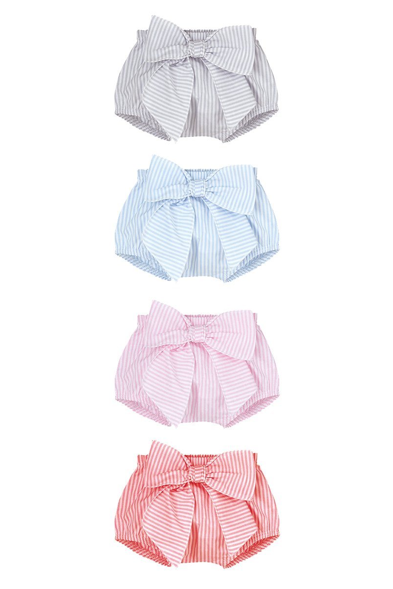 Calamaro "Marcee" Candy Stripe Bow Bloomers | Millie and John