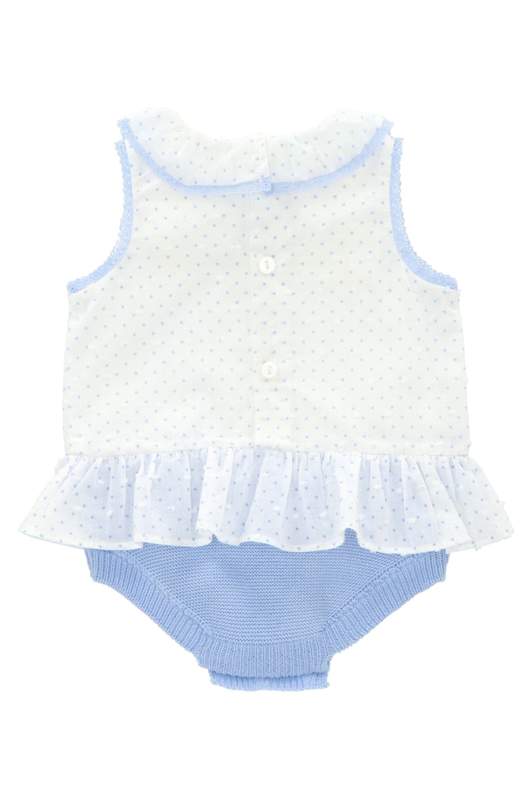 Martín Aranda "Adira" Blue Polka Dot Tutu Romper - Millie and John