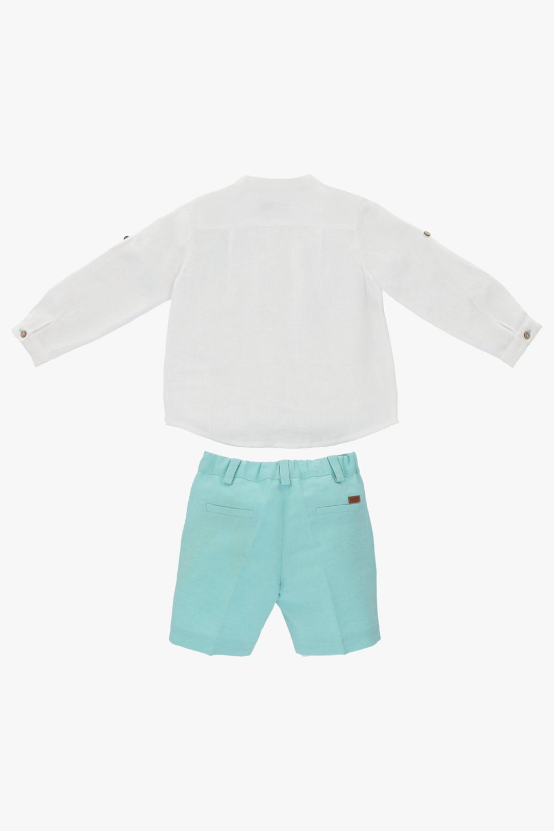 Martín Aranda "Emre" Linen Shirt & Duck Egg Shorts - Millie and John