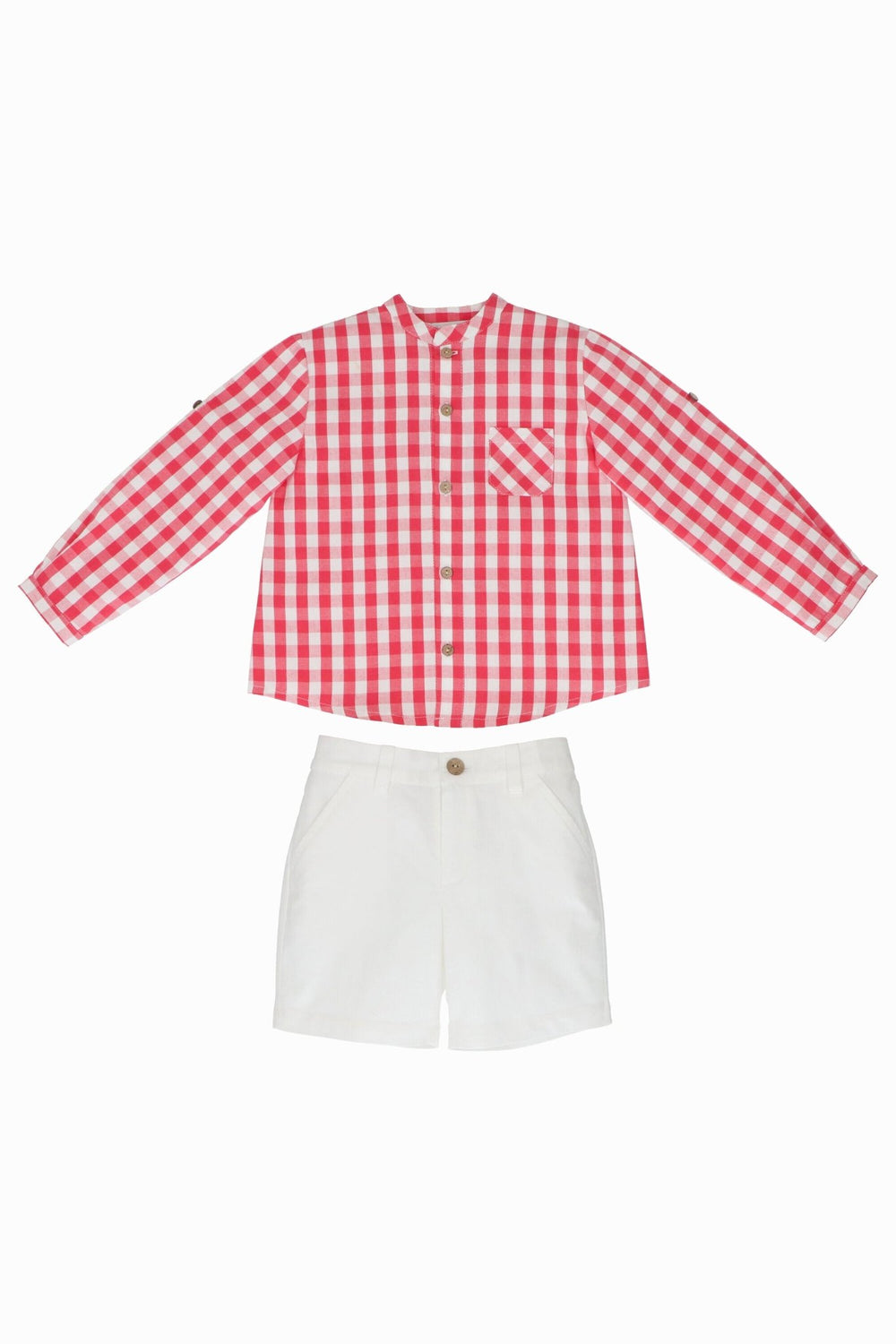 Martín Aranda "Fergus" Red Gingham Shirt & Shorts - Millie and John