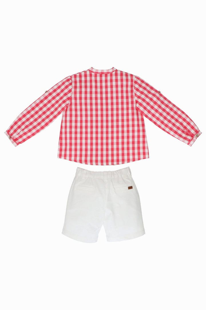 Martín Aranda "Fergus" Red Gingham Shirt & Shorts - Millie and John