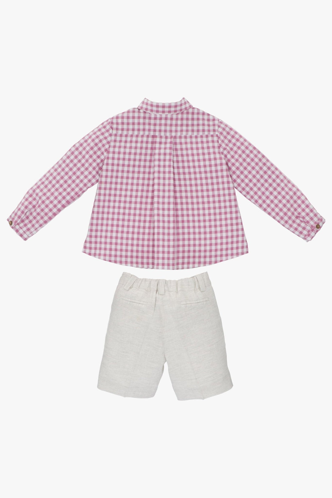 Martín Aranda "Murray" Orchid Purple Gingham Shirt & Shorts - Millie and John