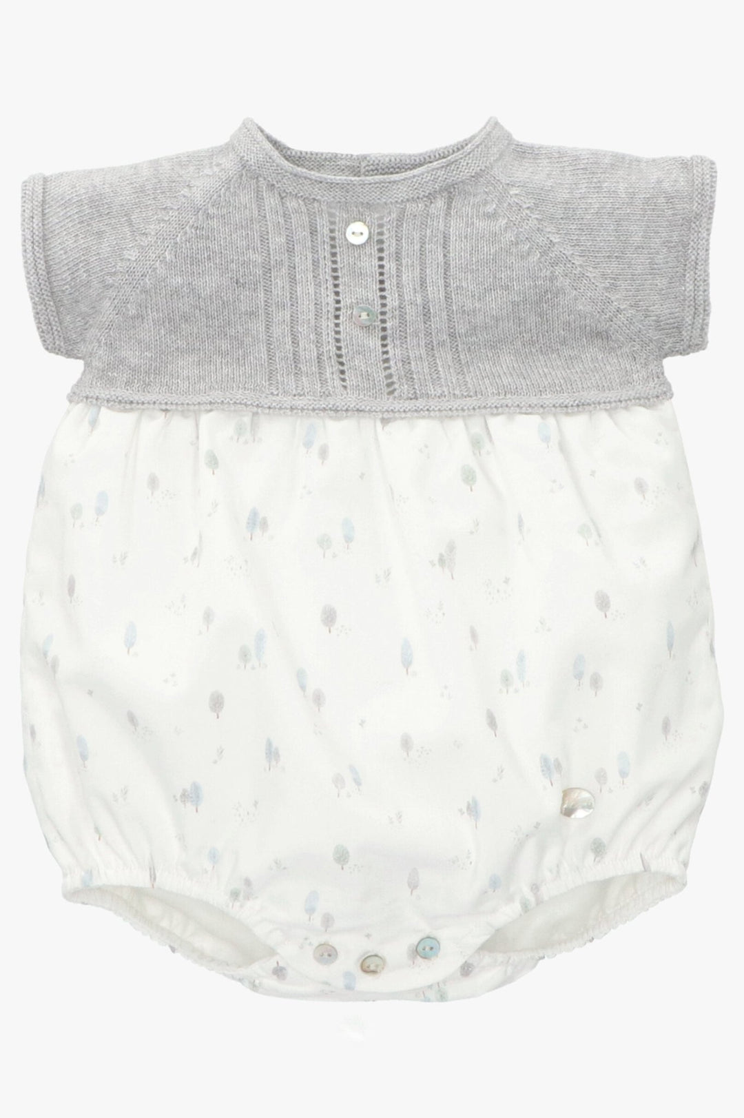 Martín Aranda "Saige" Light Grey Tree Print Romper - Millie and John
