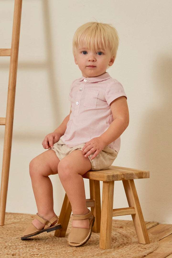 Martín Aranda "Vincent" Stripe Shirt & Linen Jam Pants - Millie and John