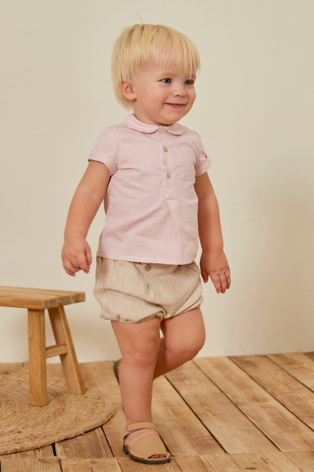 Martín Aranda "Vincent" Stripe Shirt & Linen Jam Pants - Millie and John