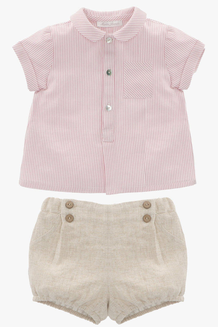 Martín Aranda "Vincent" Stripe Shirt & Linen Jam Pants - Millie and John