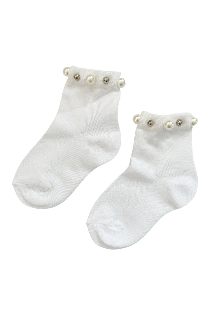 Meia Pata White Pearl Ankle Socks - Millie and John