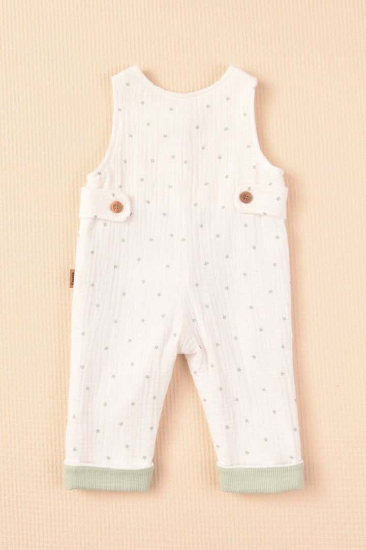 Cocote "Miguel" Sage Green Shirt & Star Print Dungarees | Millie and John