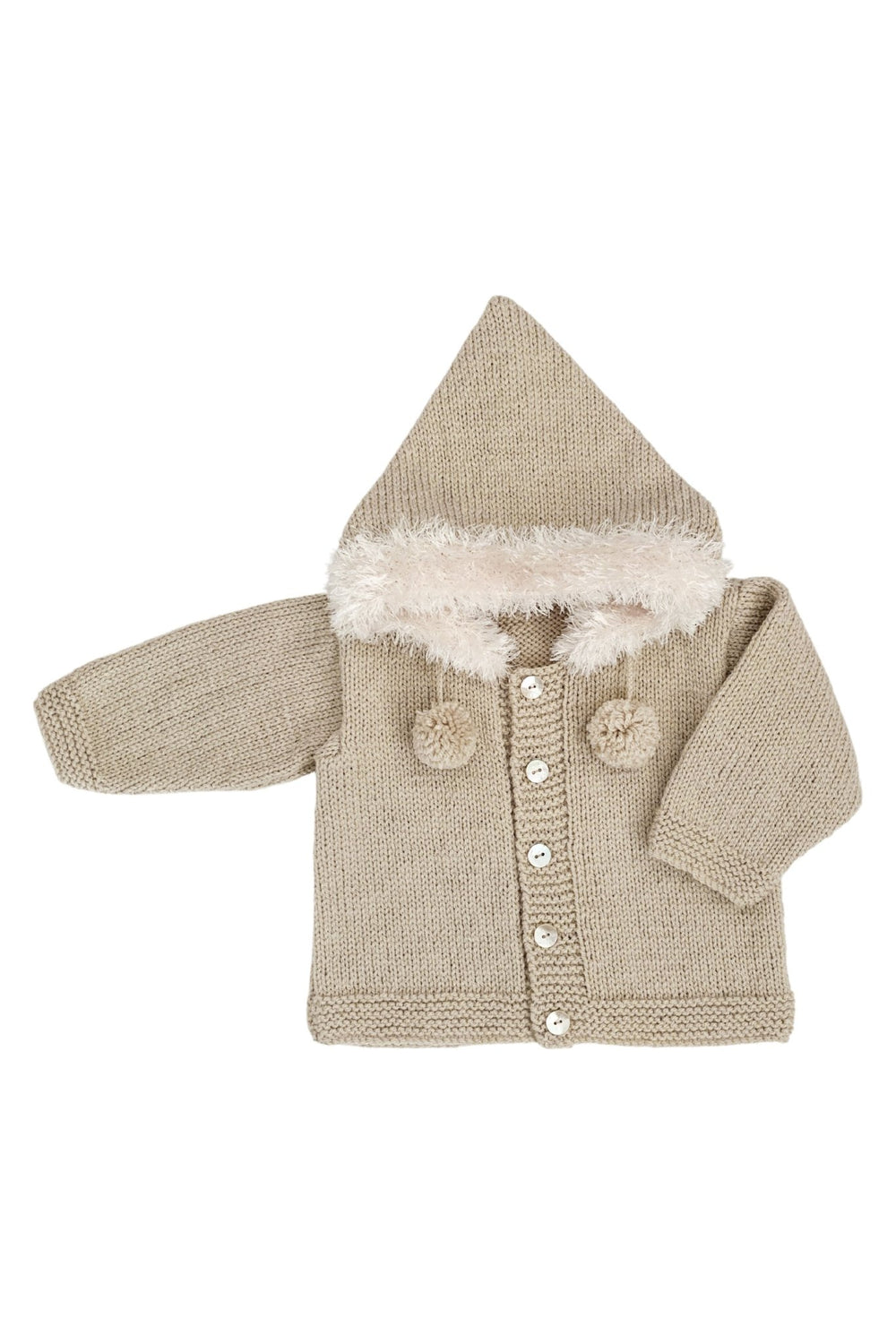 Millie and John Bespoke Bespoke Stone Faux Fur Hoodie - Millie and John