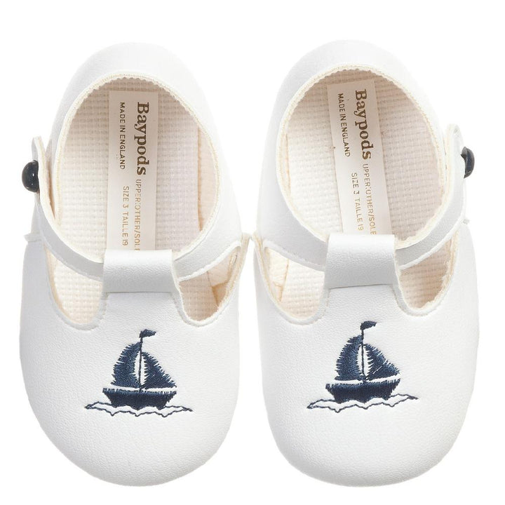 Baypods Navy Blue Sailboat Soft Sole Shoes | Millie and John