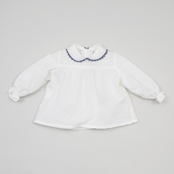 Pangasa Peter Pan Collar Plumeti Dot Shirt - Millie and John