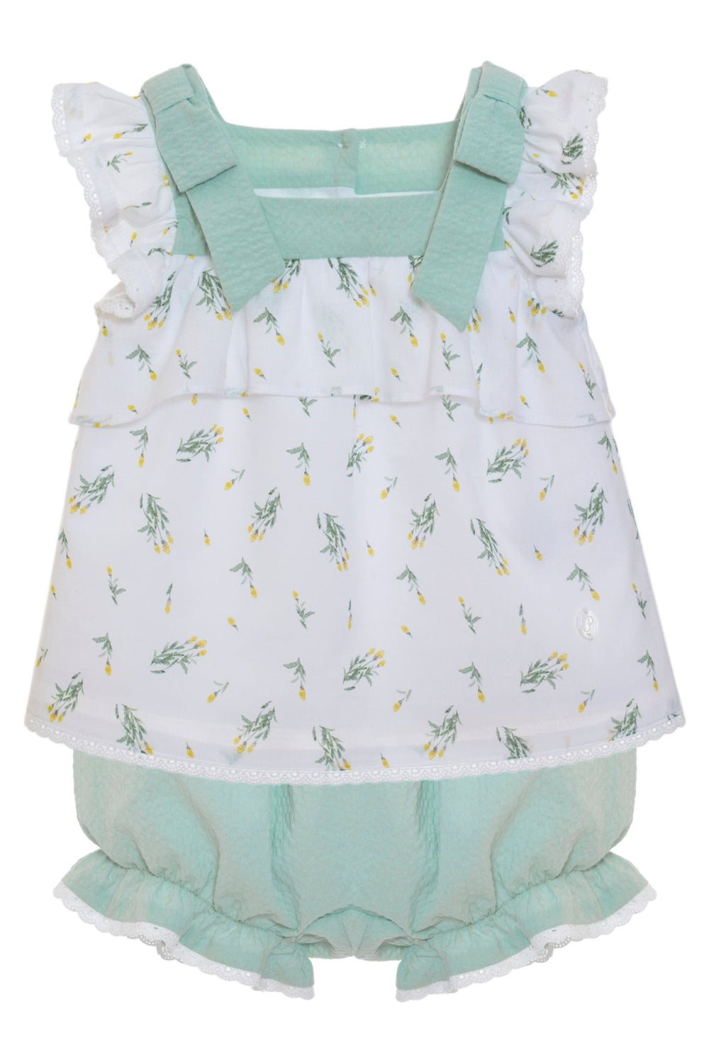 Patachou "Marni" Sage Green Floral Blouse & Bloomers - Millie and John