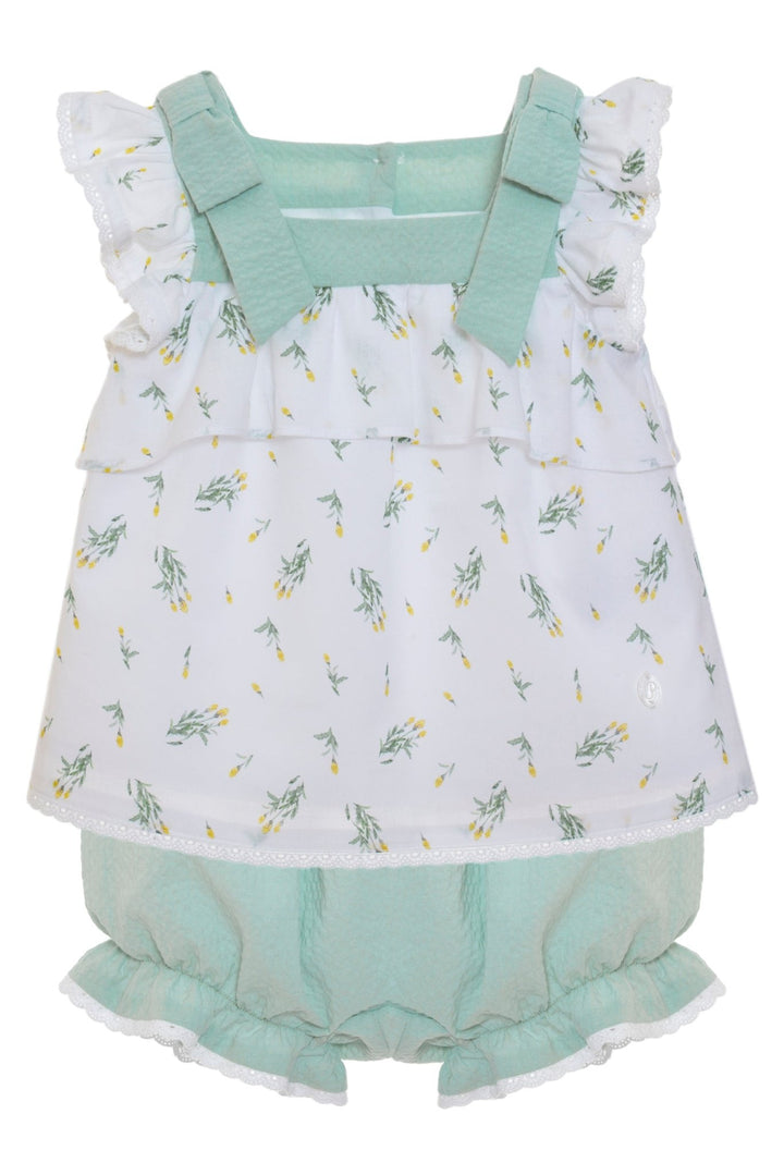 Patachou "Marni" Sage Green Floral Blouse & Bloomers - Millie and John