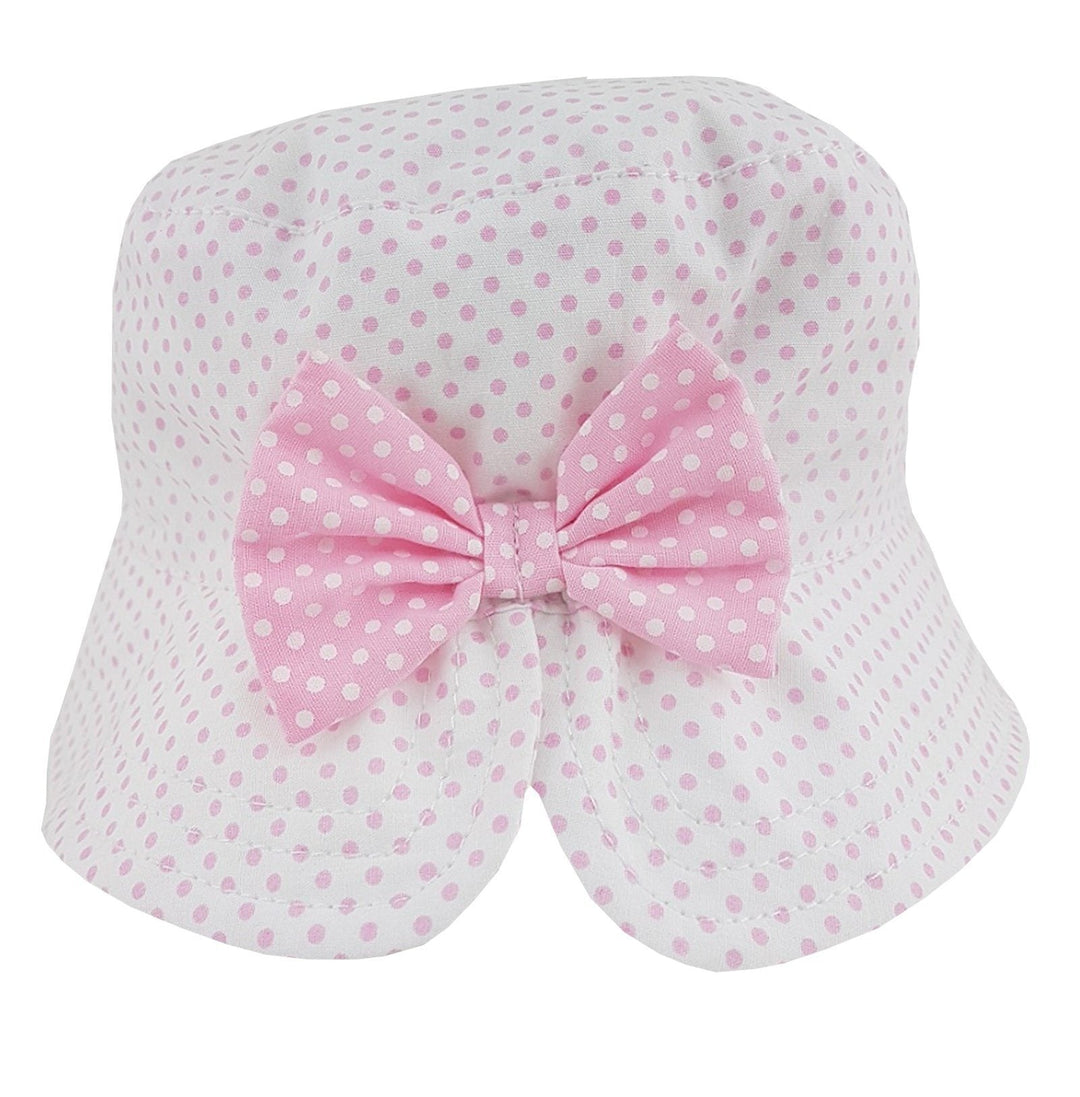 Pesci Baby Pink Polka Dot Bucket Hat - Millie and John