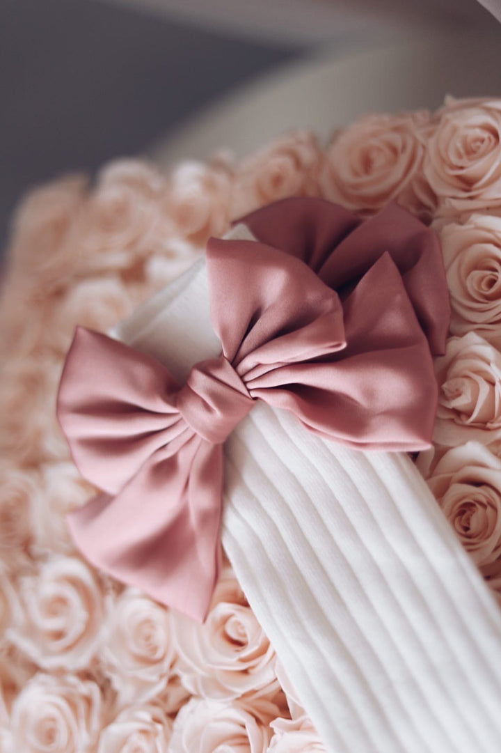 Petite Maison "Abigail" Satin Bow Socks - Millie and John