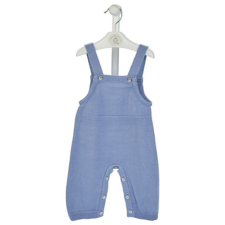 Dandelion Petrol Blue Knitted Dungarees | Millie and John