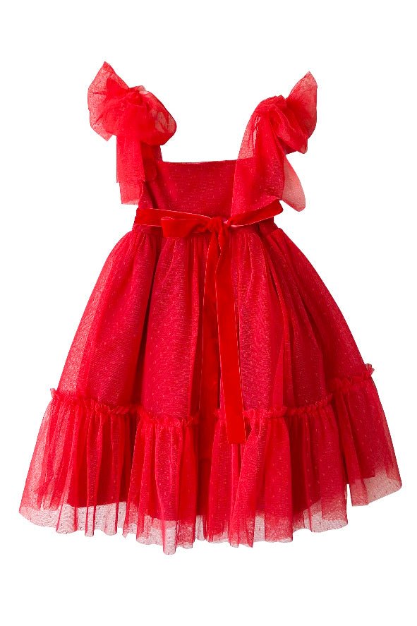 Phi "Enid" Red Tulle Dress - Millie and John