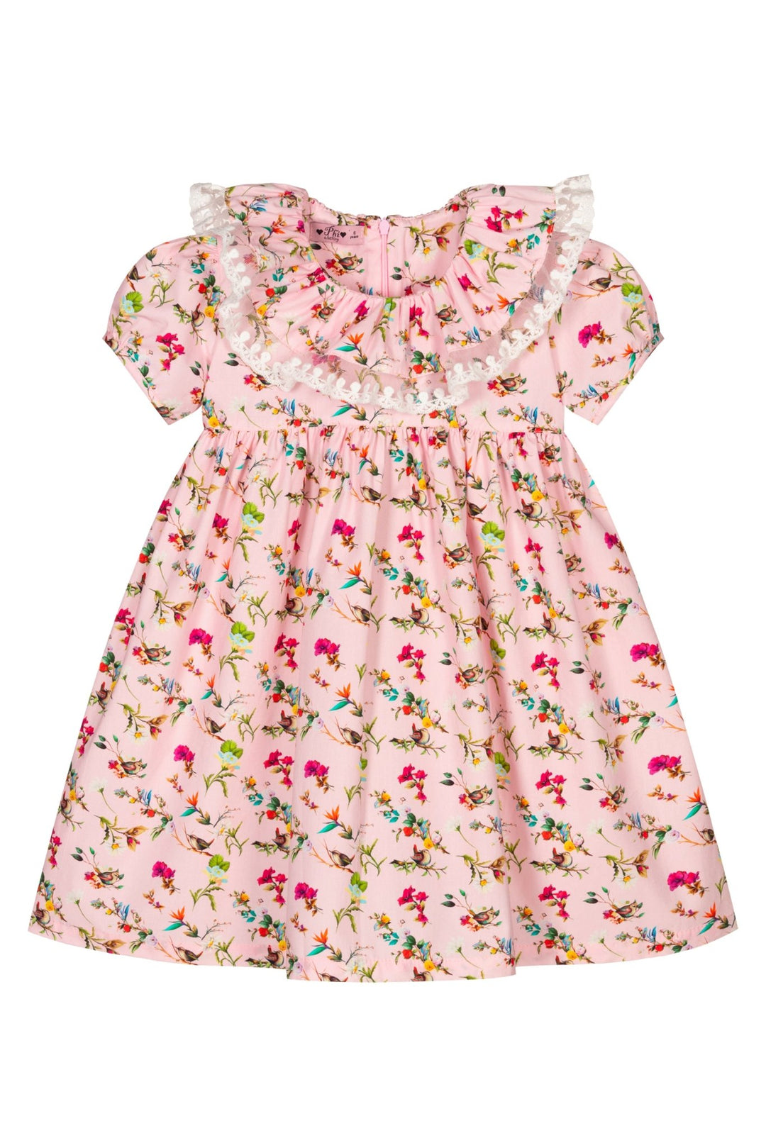 Phi "Gabriella" Pink Floral Lace Dress - Millie and John